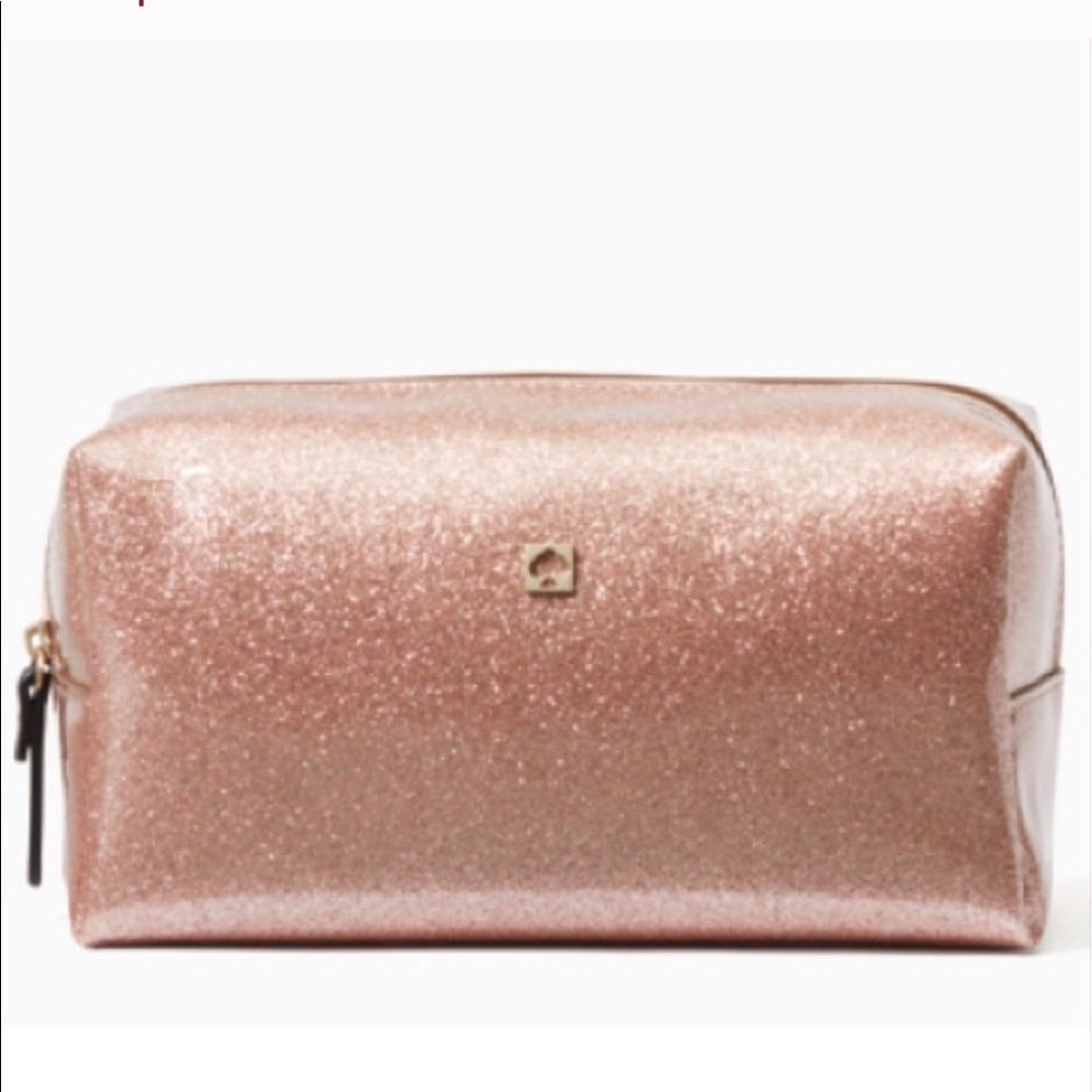 Rose Gold Glitter Make Up Case